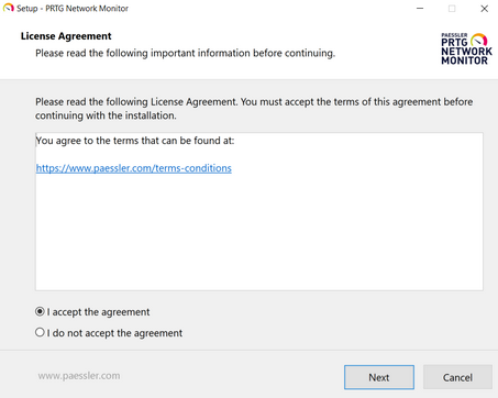 Setup Dialog: License Agreement Setup Dialog: License Agreement