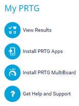 My PRTG Section on the Welcome Page My PRTG Section on the Welcome Page